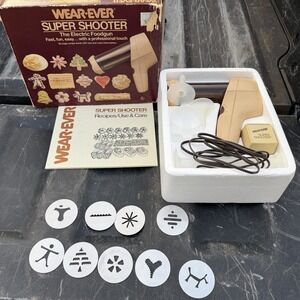 Wear-Ever Super Shooter Electric Cookie Pastry Press Gun In Box #70123 WORKS VTG